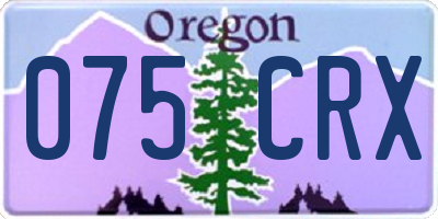 OR license plate 075CRX
