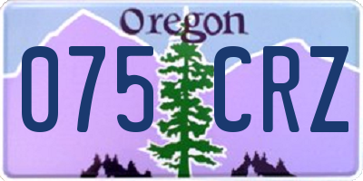 OR license plate 075CRZ