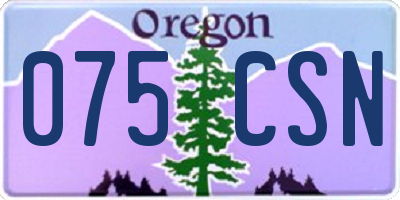 OR license plate 075CSN