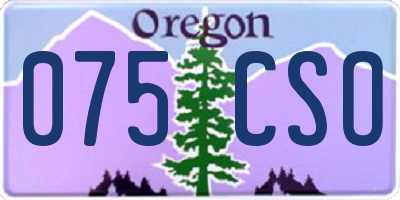 OR license plate 075CSO