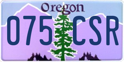 OR license plate 075CSR