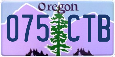 OR license plate 075CTB