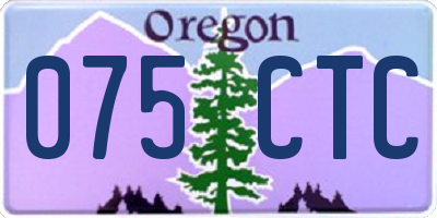 OR license plate 075CTC