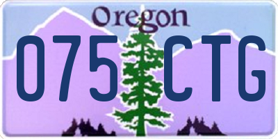 OR license plate 075CTG