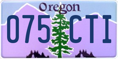 OR license plate 075CTI