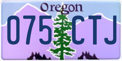 OR license plate 075CTJ