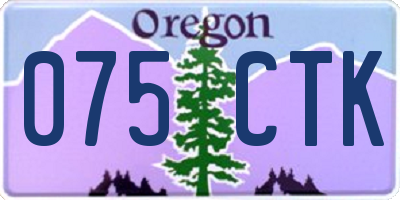 OR license plate 075CTK