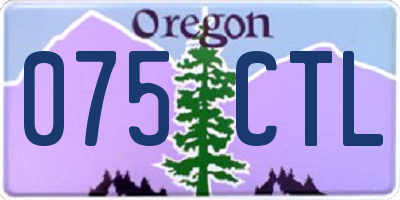 OR license plate 075CTL