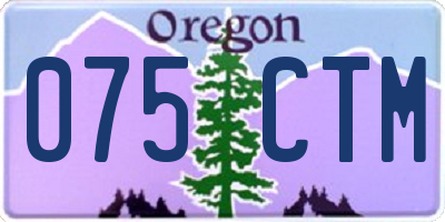 OR license plate 075CTM
