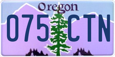 OR license plate 075CTN