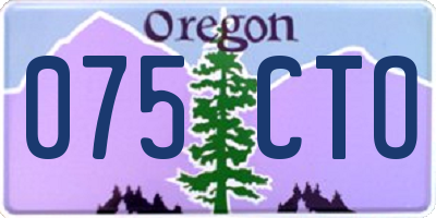 OR license plate 075CTO