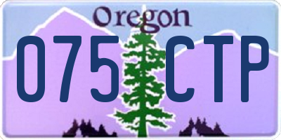 OR license plate 075CTP