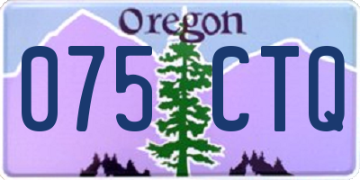 OR license plate 075CTQ