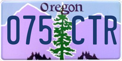 OR license plate 075CTR