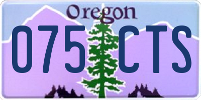 OR license plate 075CTS