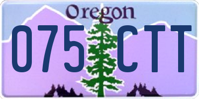 OR license plate 075CTT