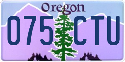 OR license plate 075CTU
