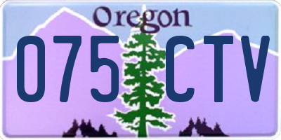 OR license plate 075CTV
