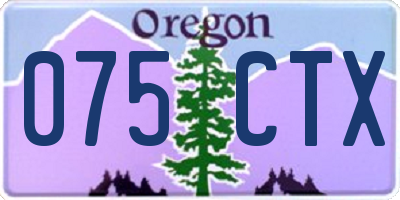 OR license plate 075CTX