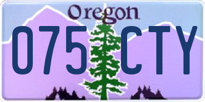 OR license plate 075CTY