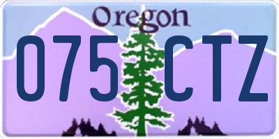 OR license plate 075CTZ