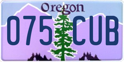 OR license plate 075CUB