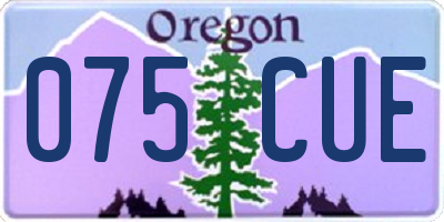 OR license plate 075CUE