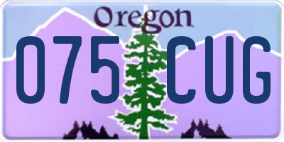 OR license plate 075CUG