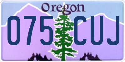 OR license plate 075CUJ
