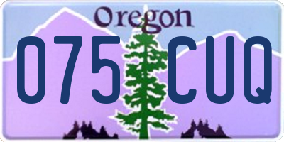 OR license plate 075CUQ
