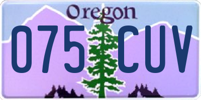 OR license plate 075CUV