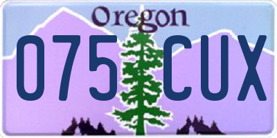 OR license plate 075CUX