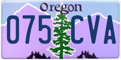 OR license plate 075CVA