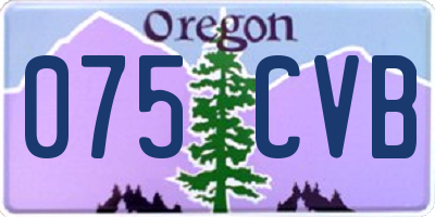 OR license plate 075CVB