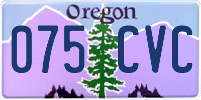 OR license plate 075CVC