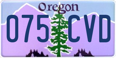 OR license plate 075CVD