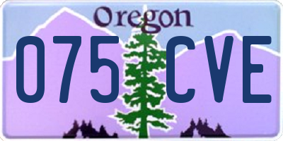 OR license plate 075CVE