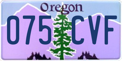 OR license plate 075CVF