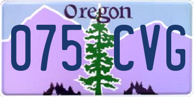 OR license plate 075CVG