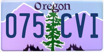 OR license plate 075CVI