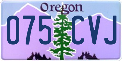 OR license plate 075CVJ