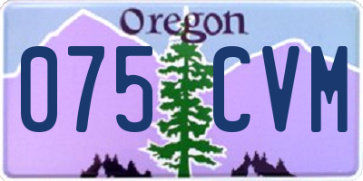 OR license plate 075CVM