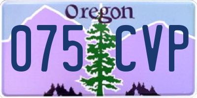 OR license plate 075CVP