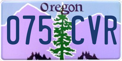 OR license plate 075CVR