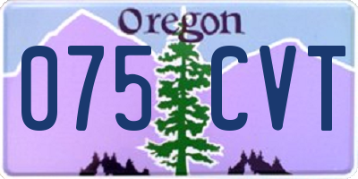 OR license plate 075CVT