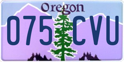 OR license plate 075CVU