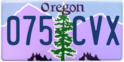 OR license plate 075CVX