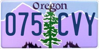 OR license plate 075CVY