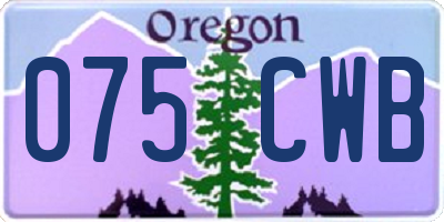 OR license plate 075CWB