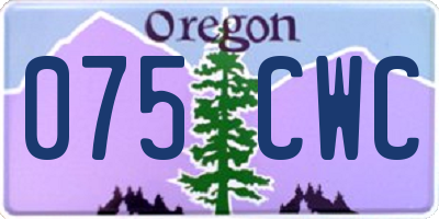 OR license plate 075CWC